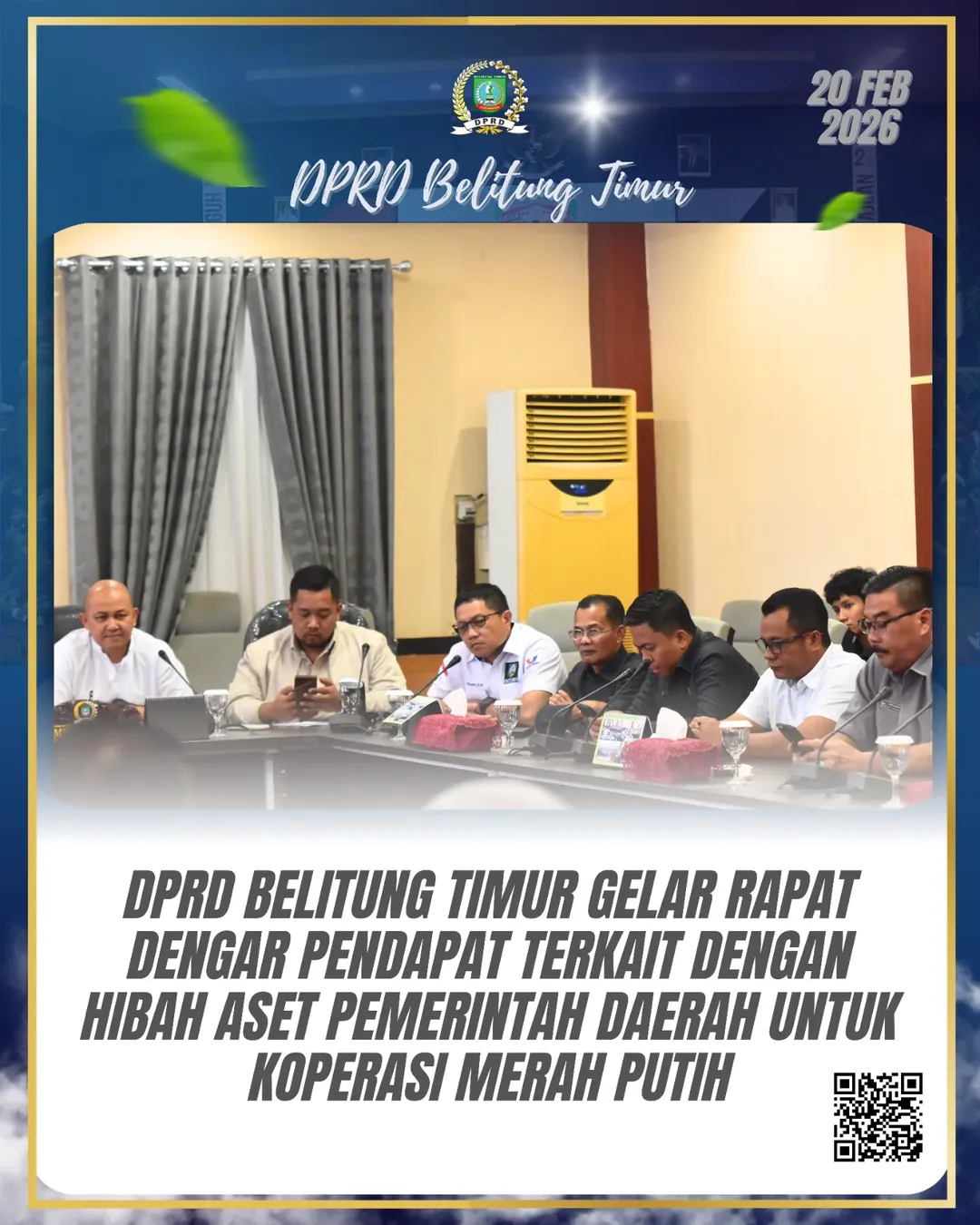 Rapat Dengar Pendapat (RDP) terkait hibah aset milik Pemerintah Daerah kepada Koperasi Merah Putih