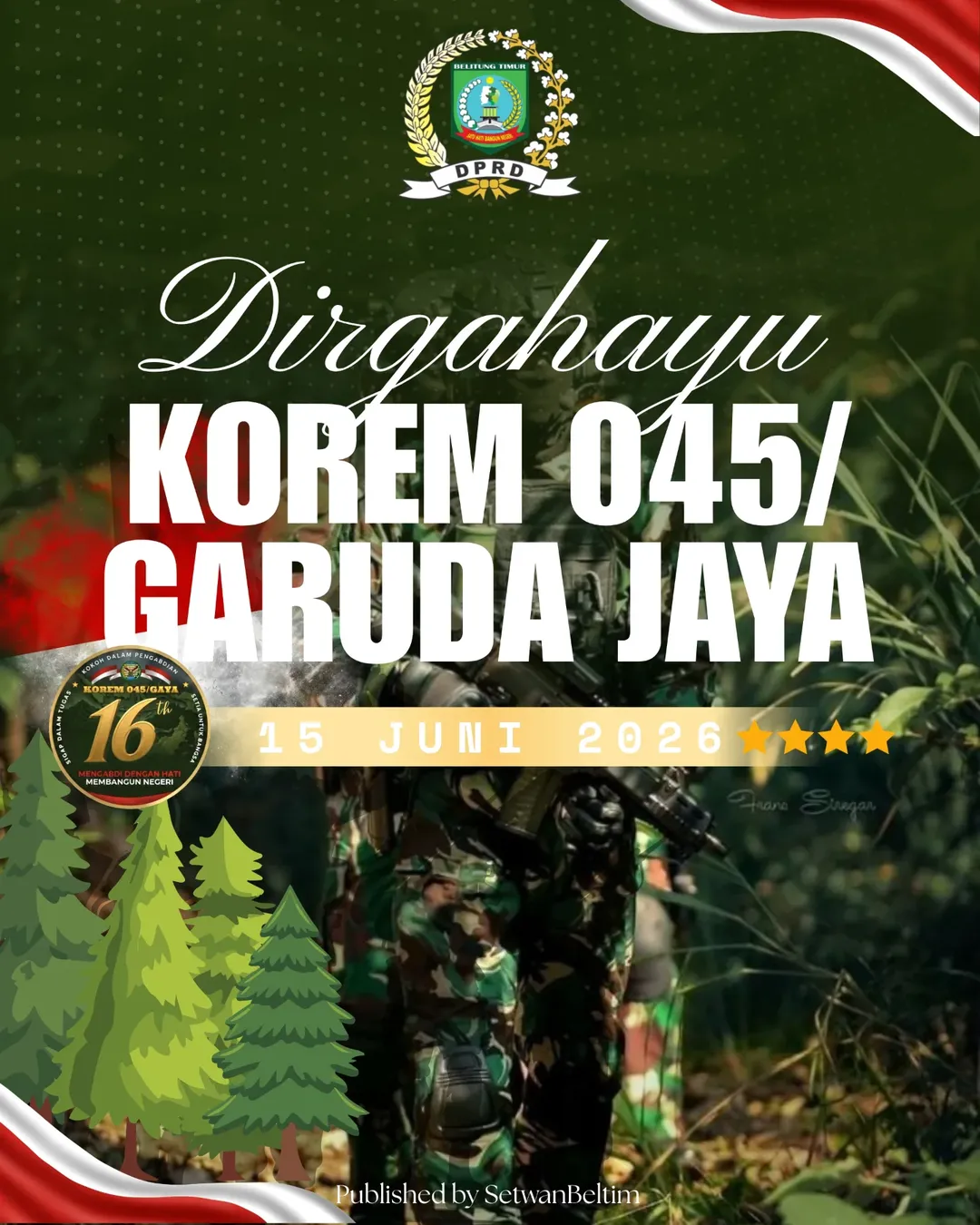 DIRGAHAYU  KOREM 045/ GARUDA JAYA