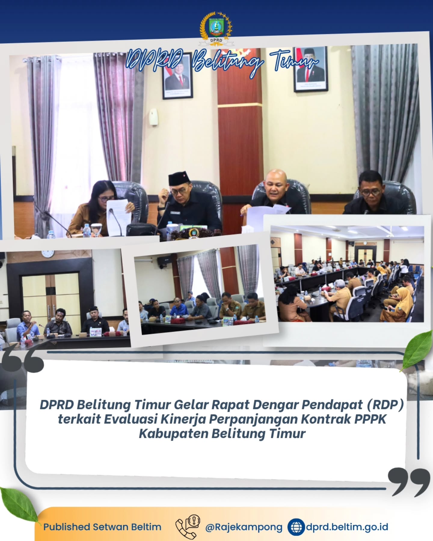 Rapat Dengar Pendapat (RDP) terkait Evaluasi Kinerja Perpanjangan Kontrak PPPK